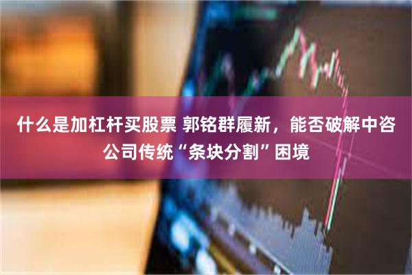 什么是加杠杆买股票 郭铭群履新，能否破解中咨公司传统“条块分割”困境