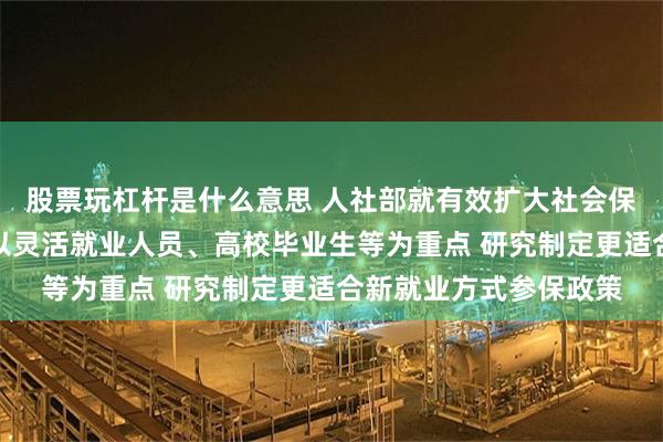 股票玩杠杆是什么意思 人社部就有效扩大社会保障覆盖面答每经问：以灵活就业人员、高校毕业生等为重点 研究制定更适合新就业方式参保政策