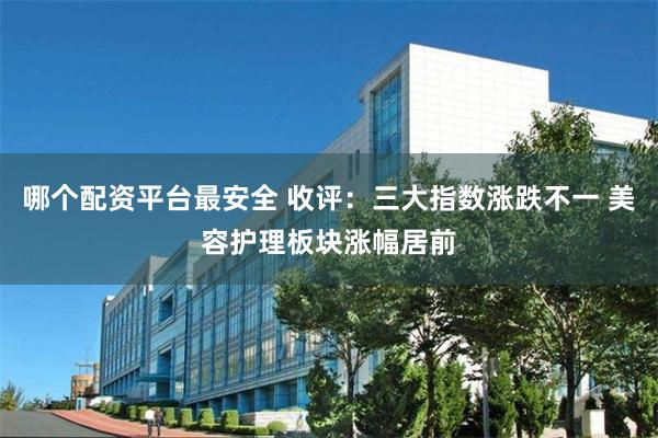 哪个配资平台最安全 收评：三大指数涨跌不一 美容护理板块涨幅居前