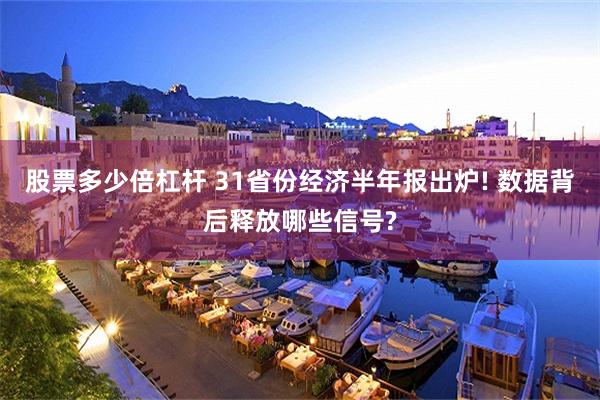 股票多少倍杠杆 31省份经济半年报出炉! 数据背后释放哪些信号?